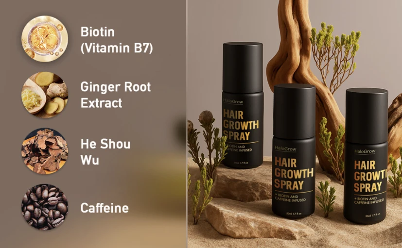 HaloGrow Inhaltsstoffe Biotin Koffein Aminexil