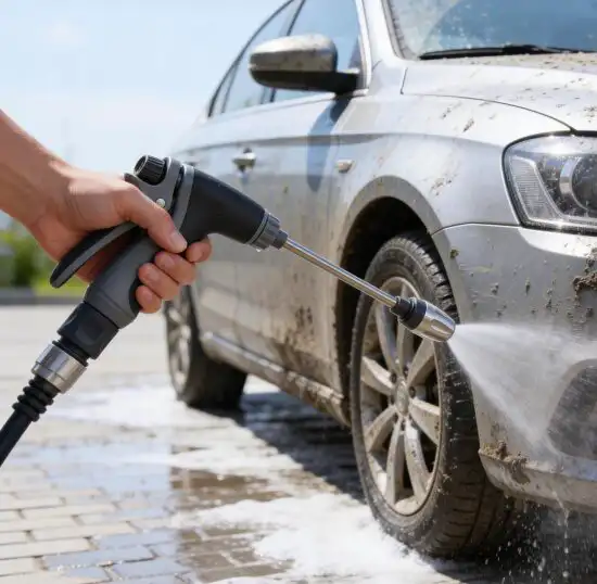 Jetterix Hochdruckdüse Fahrzeugreinigung – Auto und Reifen reinigen mit Gartenschlauch